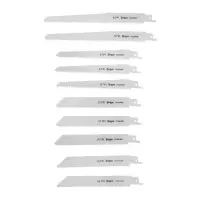 Набор полотен универсальных для сабельной пилы ТУНДРА, HCS/Bimetal, 150/200&times;19 мм, 10 шт.