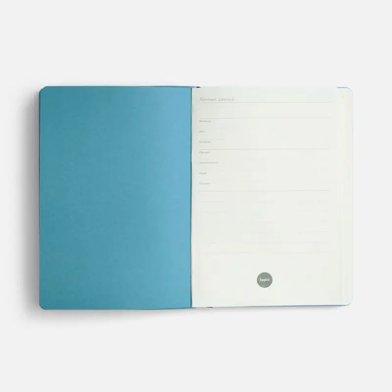 Ежедневник Doppio, недатированный, синий с голубым Ежедневник Doppio, недатированный, синий с голубым