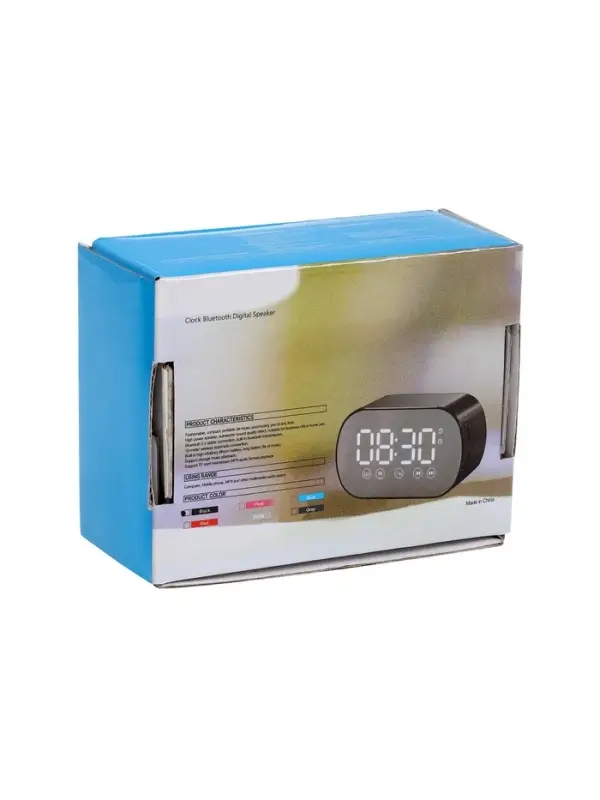 Часы - будильник электронные настольные: колонка, bluetooth, tf-карта, 8.5*3.9*5.2 см, USB 1091213 Часы - будильник электронные настольные: колонка, bluetooth, tf-карта, 8.5*3.9*5.2 см, USB 1091213