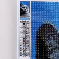 Алмазная мозаика с полным заполнением на холсте &laquo;Кот&raquo;, 20&times;30 см