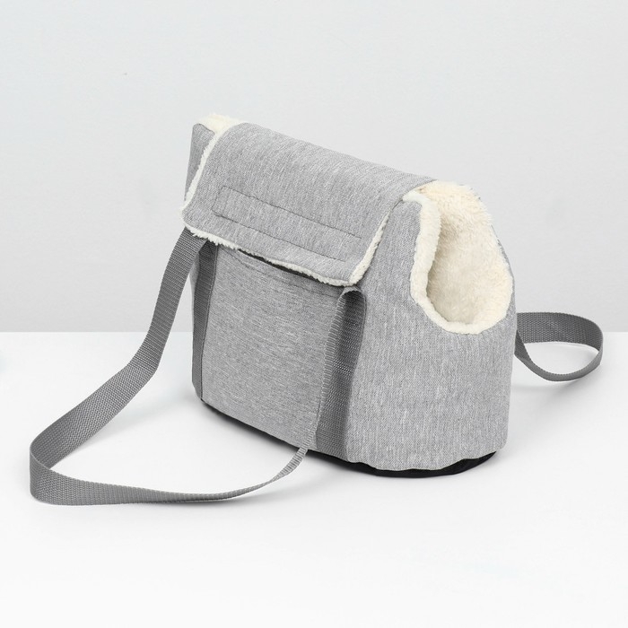 Сумка-переноска утеплённая WARM №1, с карманом, 35 х 16 х 25 см, серая Сумка-переноска утеплённая WARM №1, с карманом, 35 х 16 х 25 см, серая