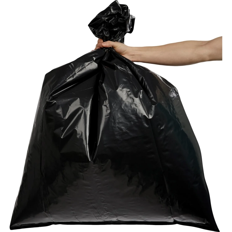 Мешки для мусора ПВД 160л 80мкм 10шт/рул черные 90x110см