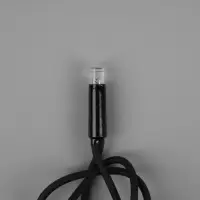 Гирлянда &laquo;Нить&raquo; 10 м, IP65, УМС, тёмная каучуковая нить, 100 LED, свечение белое, мерцание, 220 В