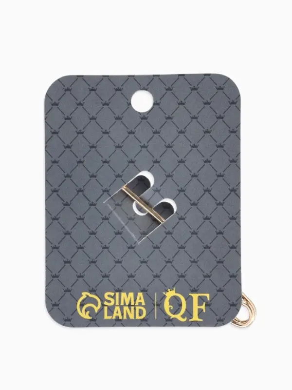 Булавка "Вензель" L=7см, цвет радужный в золоте