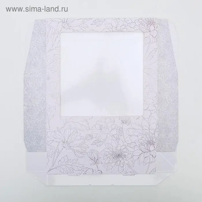 Кондитерская упаковка, коробка с ламинацией «Flowers», 20 х 20 х 4 см Кондитерская упаковка, коробка с ламинацией «Flowers», 20 х 20 х 4 см
