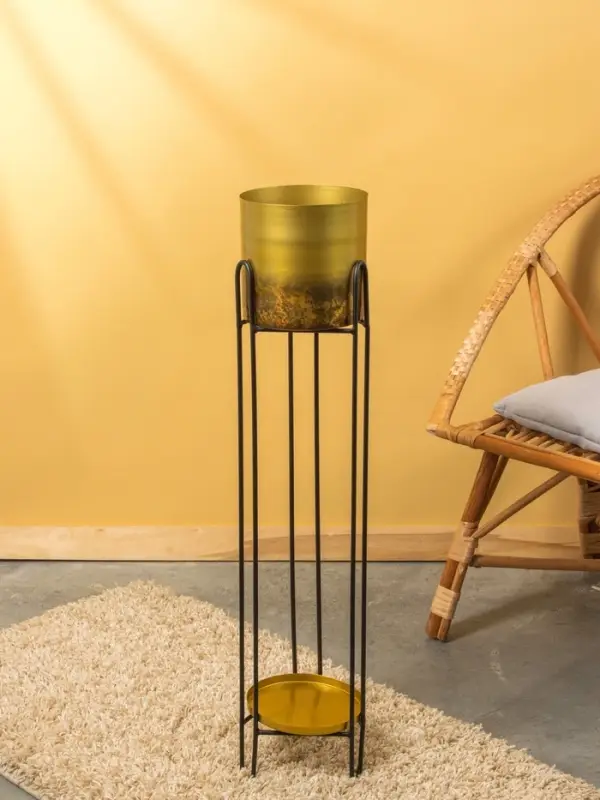 Кашпо на подставке  Кашпо на подставке "Хани" железо 18х18х89 см