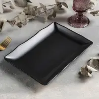 Блюдо для подачи &laquo;Чёрный Восток&raquo;, 25.5&times;17.2&times;3 см, пластик, чёрное
