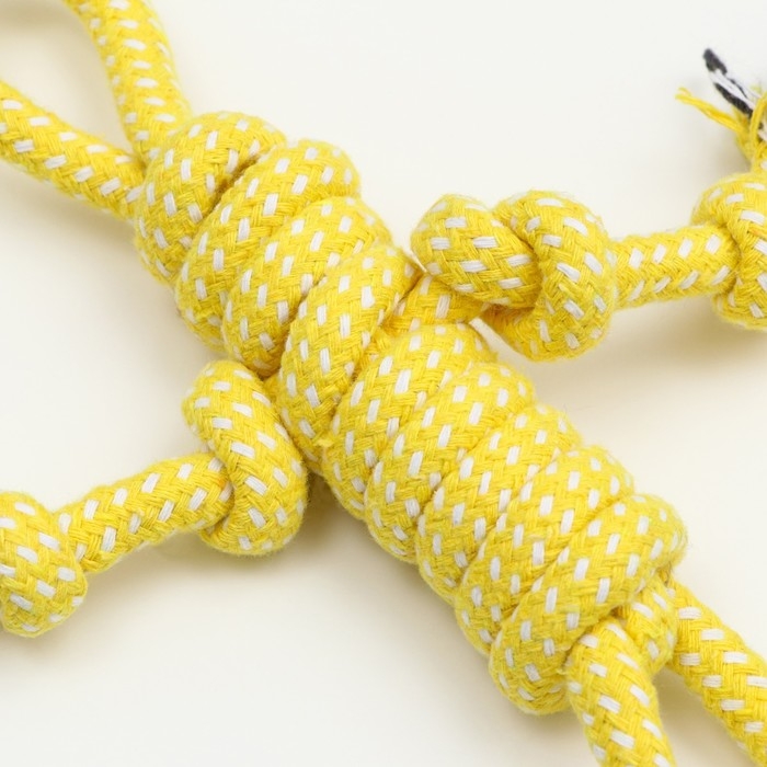 Игрушка канатная Игрушка канатная "Человечек", до 30 см, 65 г, жёлтая/белая