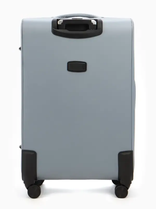 Чемодан на колёсах TEXTURA, кодовый замок, текстильный, с увеличением, 47&times;30&times;78 см, 28", серый