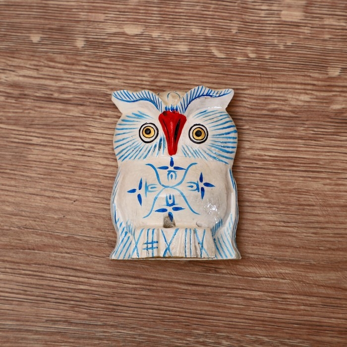 Сувенир Сувенир "Сова - цветочная роспись" дерево 10 см