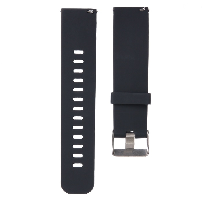 Ремешок для часов 22 мм, с быстросъемными шпильками, силикон, l-21.5 см, черный Ремешок для часов 22 мм, с быстросъемными шпильками, силикон, l-21.5 см, черный