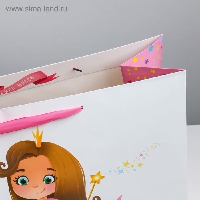 Пакет подарочный ламинированный, упаковка, «Принцесса», XL 49 х 40 х 19 см