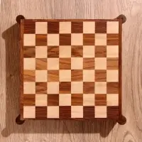 Игра настольная 3 в 1, шахматы, домино, кубики, доска 20&times;20 см, дерево шишам