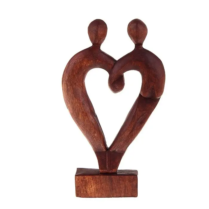 Сувенир дерево "Пара Сердце" коричневый цвет 30х16х4 см
