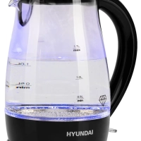 Чайник HYK-G2011 1,7л 2200Вт черный (стекло)