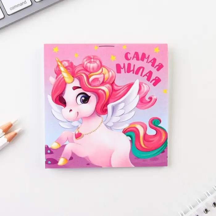 Блокнот 10х10 см, 16 л «8 Марта. Детский» МИКС Блокнот 10х10 см, 16 л «8 Марта. Детский» МИКС