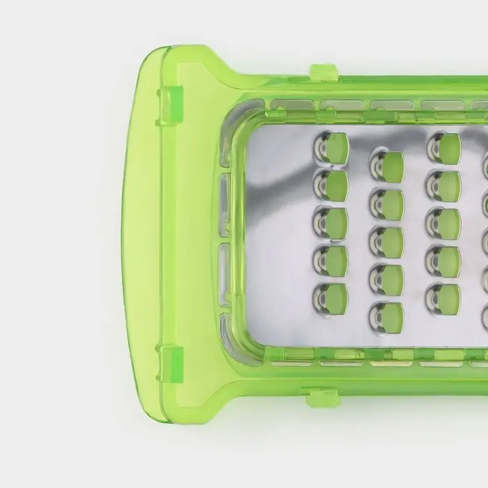 Овощерезка универсальная Доляна &laquo;Фреш Флеш&raquo;, 7 насадок, овощечистка, мерный контейнер, 27&times;10&times;12 см, зелёная, белая