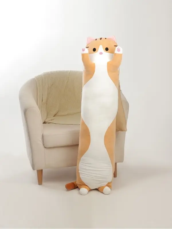 Мягкая игрушка-подушка &laquo;Котик&raquo;, 130 см, цвет рыжий