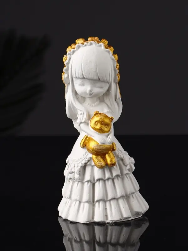 Набор шкатулка и фигура на подносе, 12х20х10 см Набор шкатулка и фигура на подносе, 12х20х10 см