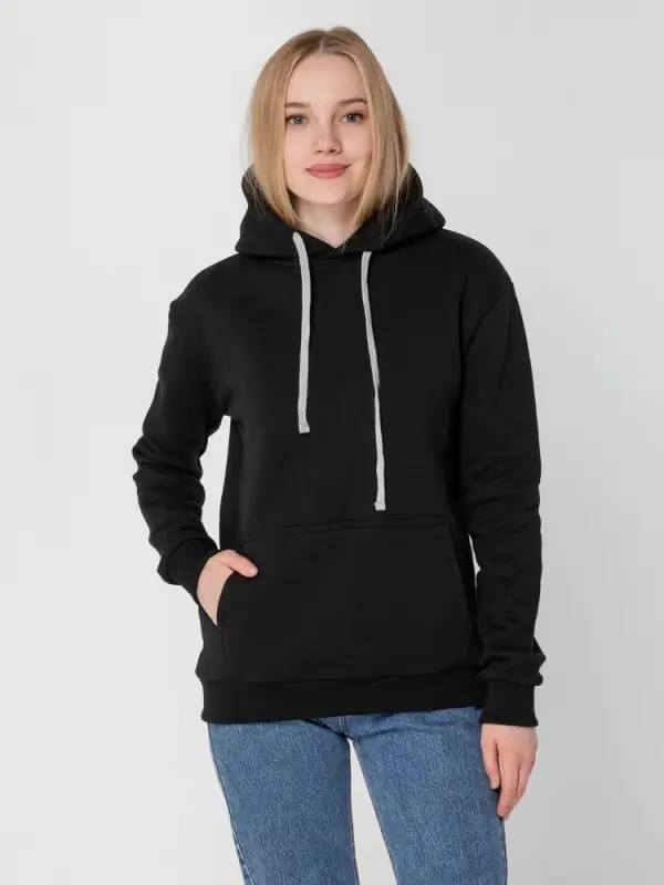 Толстовка с капюшоном Unit Kirenga Heavy черная, размер XS Толстовка с капюшоном Unit Kirenga Heavy черная, размер XS