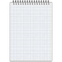Блокнот А5 80л Attache гребень клетка пластик бордов с тиснением