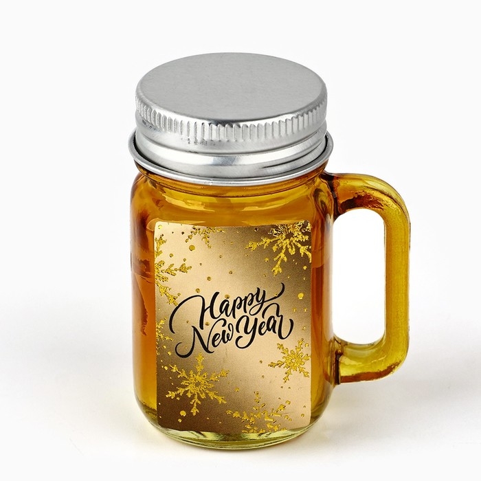 Новогодняя свеча в банке «Новый год: Happy New Year», аромат апельсин Новогодняя свеча в банке «Новый год: Happy New Year», аромат апельсин
