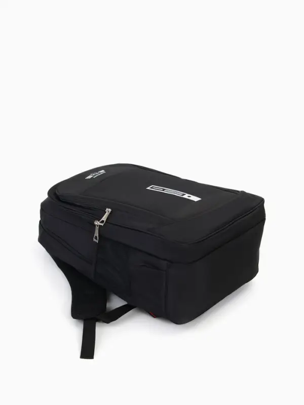 Рюкзак молодёжный, 2 отдела на молнии, 4 кармана, 37&times;17&times;54 см, чёрный