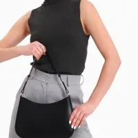 Сумка женская багет TEXTURA на молнии, 28&times;6&times;17 см, чёрная