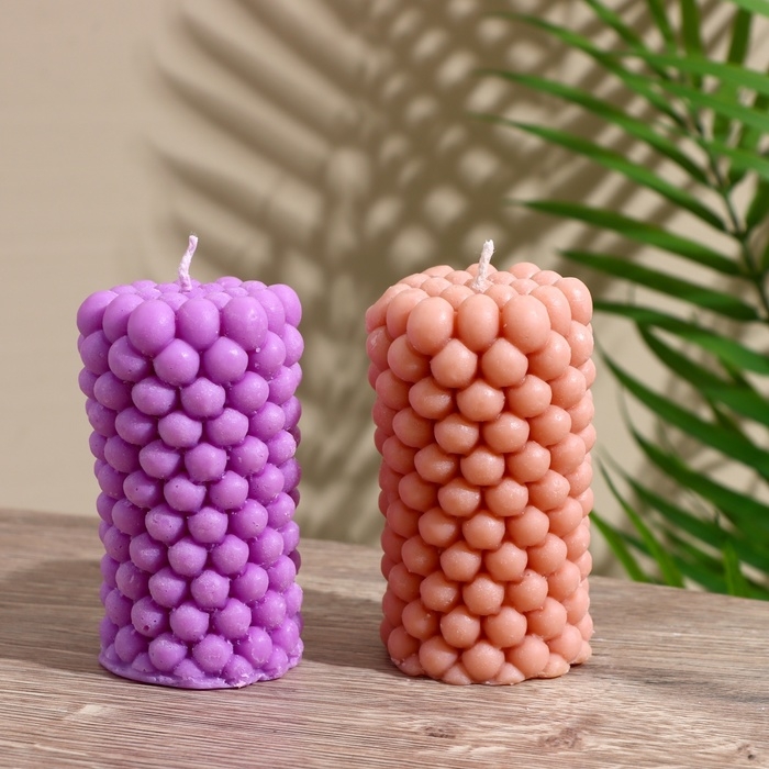 Свеча  Свеча "Столб шарики" 5х5х9 см, соевый воск, микс