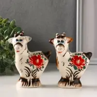 Фигурка фарфор &laquo;Козёл Кузя&raquo;, 11.5 см, гжель цветная, МИКС