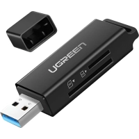 Картридер UGREEN CM104 (40752) USB 3.0 to TF + SD Dual Card Reader/черный