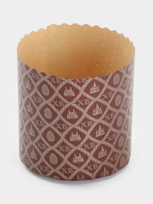 Набор бумажных форм для кулича "ХВ Коричневый", 90х90 мм, 10 шт