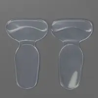 Пяткоудерживатели для обуви, с подпяточником, на клеевой основе, силиконовые, 14&times;8.5 см, пара, прозрачные