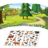 Многоразовые наклейки &laquo;Изучаем животных&raquo;, набор 2 шт.