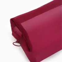 Косметичка женская Classic, полупрозрачная, на молнии, бордовая