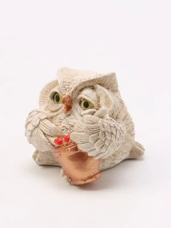 Фигурка декоративная &laquo;Сова с барабаном&raquo;, 5&times;5&times;6 см