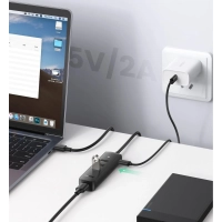 Разветвитель USB Ugreen CM416 (80657) USB 3.0 4-Port Hub. 1м/черный