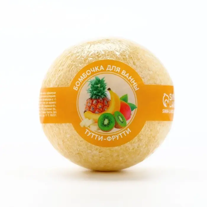 Бомбочка для ванны, 130 г, аромат тутти-фрутти, Кладовая красоты Бомбочка для ванны, 130 г, аромат тутти-фрутти, Кладовая красоты