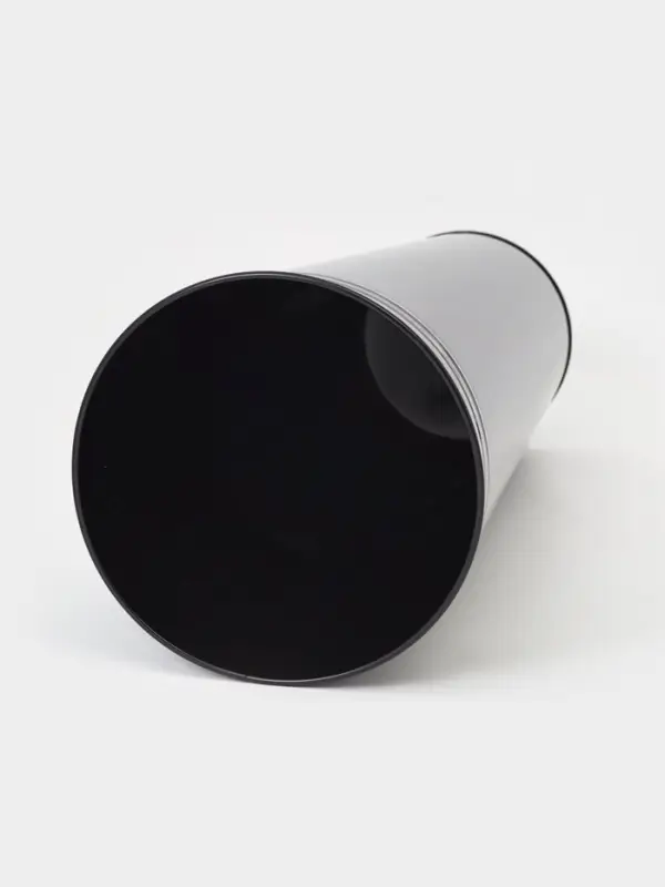 Вазон без ручек, 11 л, h=50 см, нержавеющая сталь, чёрный