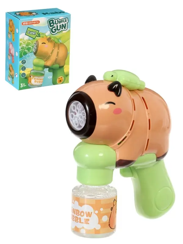 Генератор мыльных пузырей "Капибара", работает от батареек