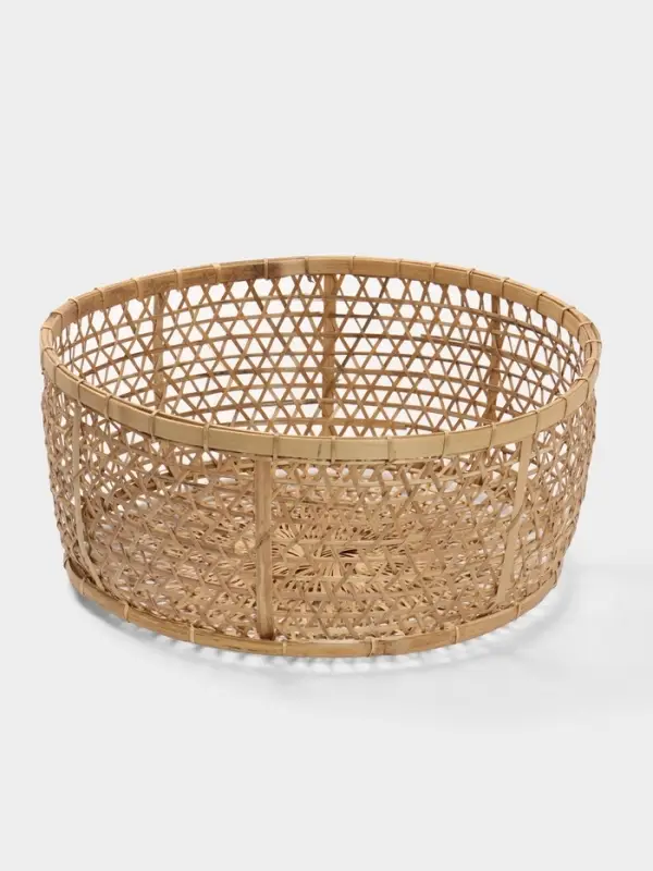 Корзина плетёная &laquo;Клоус&raquo;, 40&times;40&times;16 см, бамбук, светлая