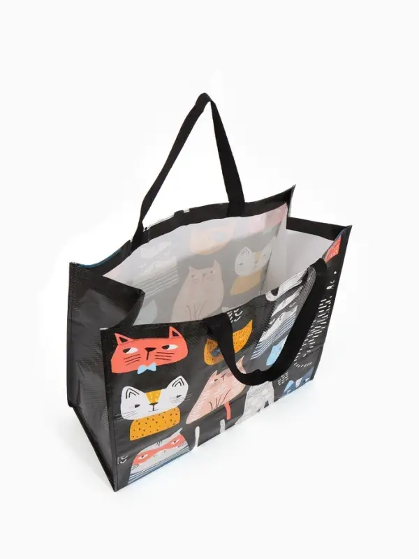 Сумка хоз Котики, 45*20*37, отдел без молнии, черный Сумка хоз Котики, 45*20*37, отдел без молнии, черный