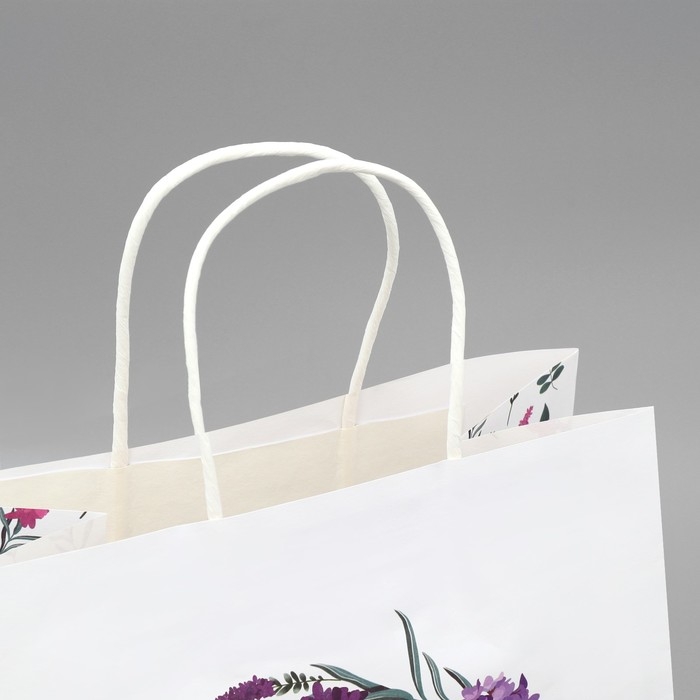 Пакет подарочный крафтовый, упаковка, «Счастья»,цветы, 22 х 25 х 12 см Пакет подарочный крафтовый, упаковка, «Счастья»,цветы, 22 х 25 х 12 см