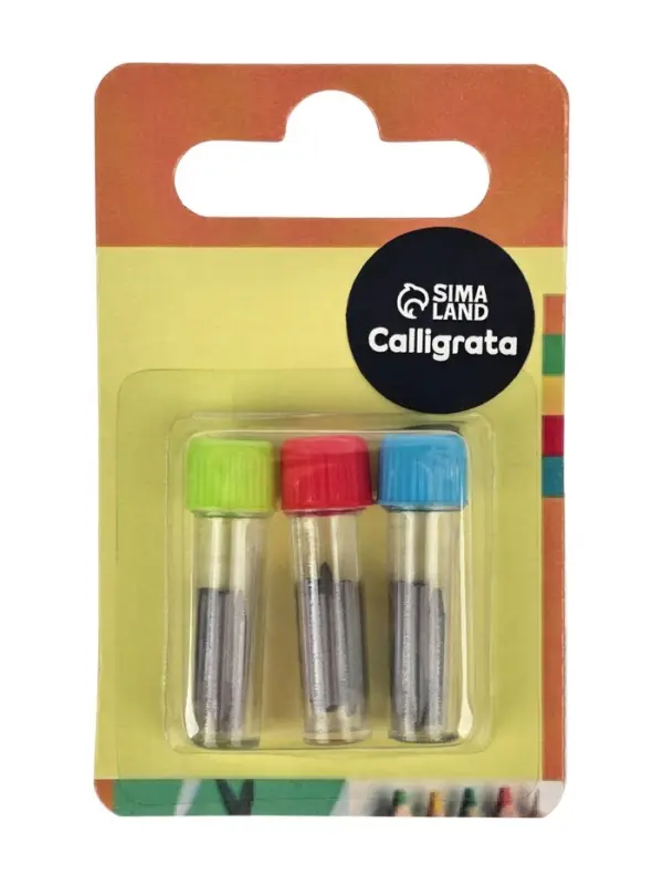 Грифели для циркуля Calligrata 3 футлярчика, в 1 футлярчике 4 грифеля, блистер