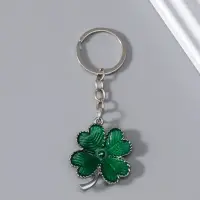 Брелок металл "Зелёный клевер" 4,2х3,7х0,5 см