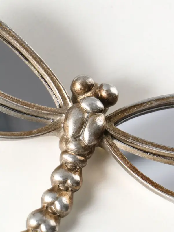 Панно настенное полистоун &laquo;Зеркальная стрекоза&raquo;, под серебро с позолотой 20&times;4&times;16.5 см