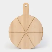 Доска для пиццы деревянная Adelica &laquo;Итальяно&raquo;, 6 кусков, d=32 см, толщина 1.8 см, берёза