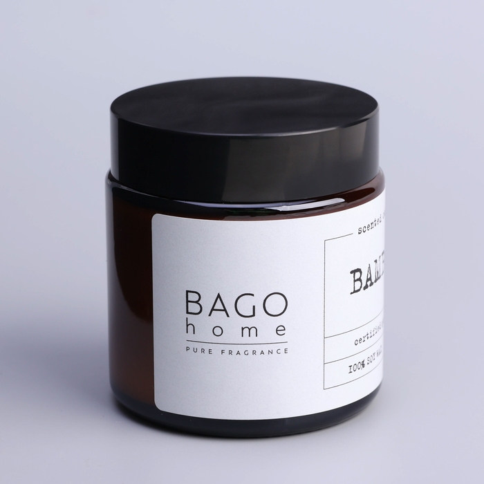 Свеча ароматическая в банке  Свеча ароматическая в банке "Бамбук", совый воск, 88 г