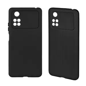Чехол для Xiaomi Poco M4 Pro 4G TPU матовый черный