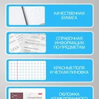 Набор предметных тетрадей Hatber &laquo;Буквица&raquo;, 10 предметов, 48 листов, со справочным материалом, обложка из мелованного картона
